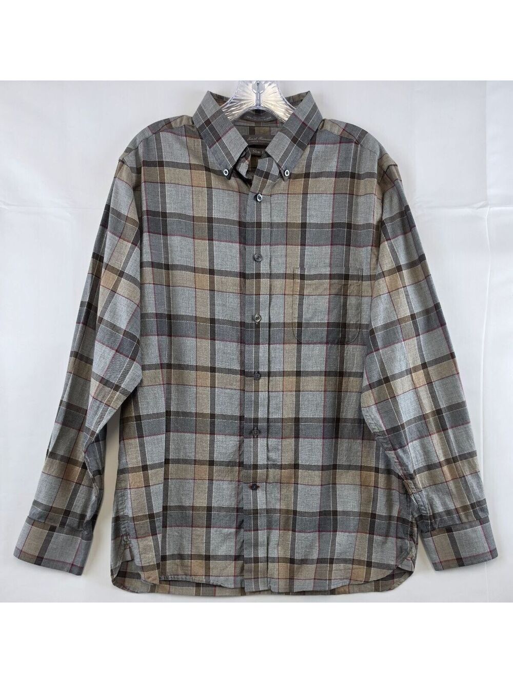 Daniel Cremieux Signature Collection Men's Slim Fit Button-Down Plaid Shirt